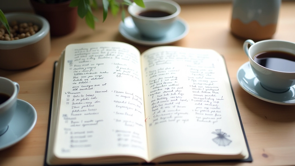 Open pagina met geschreven tekst en kleine schetsjes in de marge