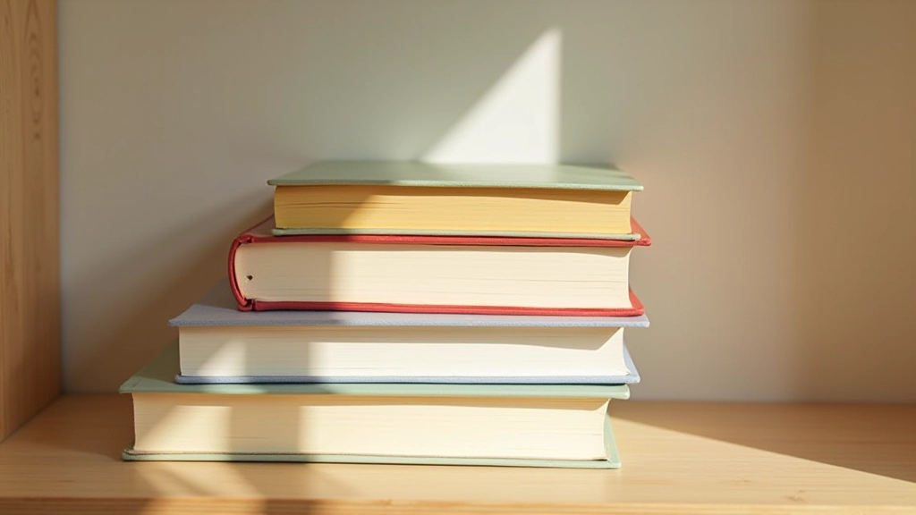 Gestapelde schriften van verschillende maanden, wat voortgang en consistentie toont